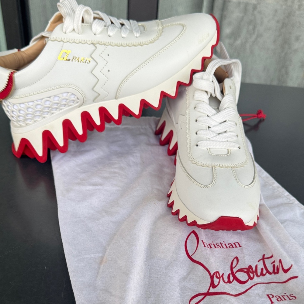 Christian Louboutin White Sneakers with Red Soles